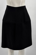 Marni Black Wool Blend Paneled A-Line Skirt sz 40
