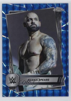 2025 Chrome WWE Blue Geometric Refractor /99 Tye Dillinger Shawn Spears #30 00f3