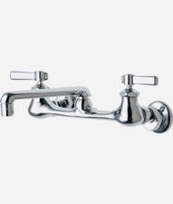 Chicago Faucets 540-LD35ABCP Wall-Mounted Manual Faucet with Adjustable Centers