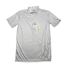 Collars  Co. Firm Dress Collar Polo Shirt Men  s Small White/Purple Checked NEW