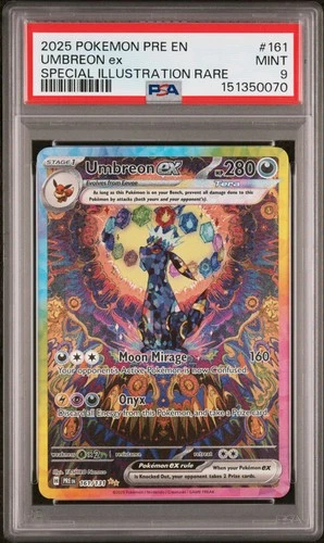2025 POKEMON PRISMATIC EVOLUTIONS SPECIAL ILLUSTRATION RARE UMBREON EX PSA 9