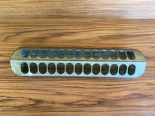 Used Vtg Galvanized 19" Metal Chicken Bird Animal Feeder 26 Holes Farmhouse BIG