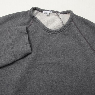 Standard James Perse Sweatshirt Mens 2XL Gray Fleece Raglan Crewneck Made USA