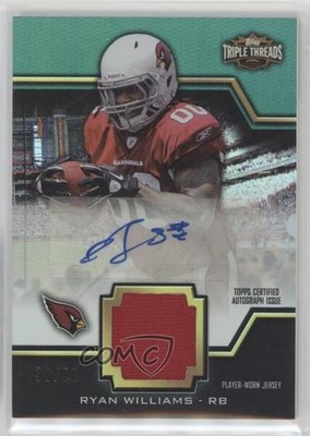 2011 Triple Threads Unity Relics Emerald 30/50 Ryan Williams Rookie Auto RC nd3