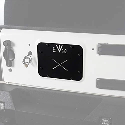 Jeep Wrangler JK JKU 07-18 Spare Tire Delete Plug Steel Tailgate Vent Cover Foto 3 de 4