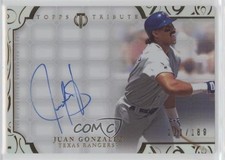 2015 Topps Tribute Auto 121/189 Juan Gonzalez #TA-JG Auto 7ut