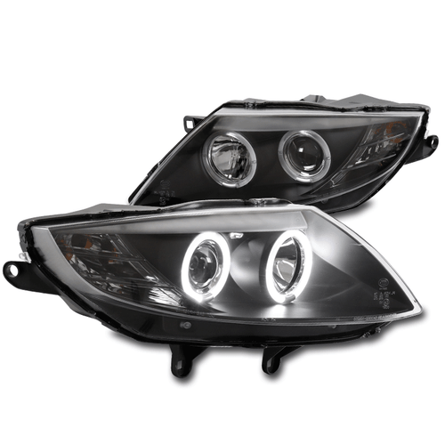 Fit Factory HID 2003-2008 BMW Z4 Dual Halo Projector Black Headlights Headlamps