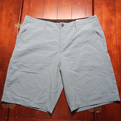 Volcom Shorts Men 38x10 Heather Blue Surf & Turf 4 Way Stretch Utility Chino - Picture 2 of 11