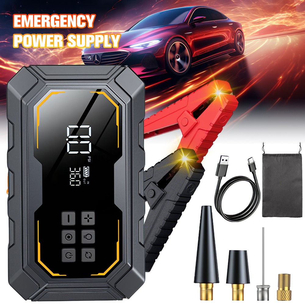 10000A Car Jump Starter with Air Compressor 150PSI&12V, Car Jump