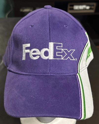 FedEx Ground Strap Back Hat. Purple/Green/White