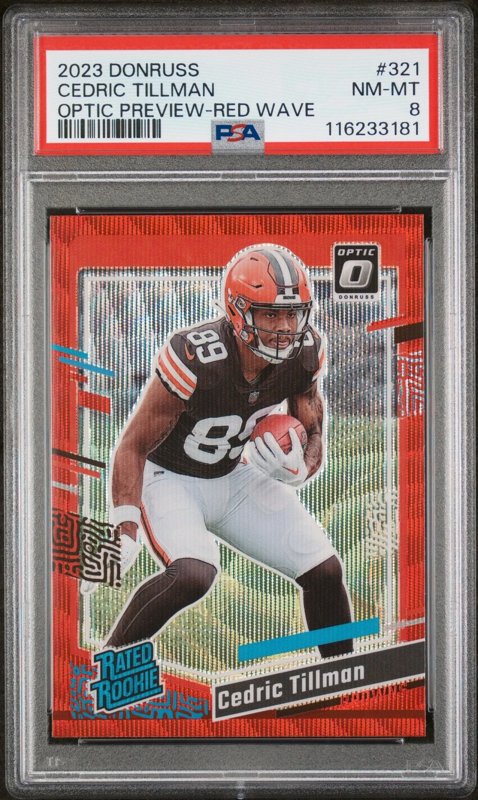 Cedric Tillman Panini Donruss #321 Optic Preview-Red Wave