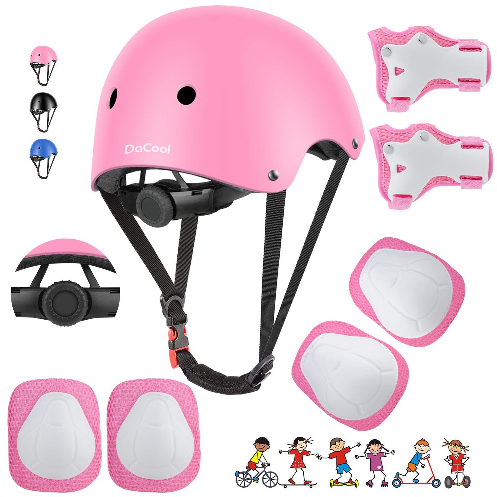 Knee Pads - Kids Helmet Elbow Pads Wri...