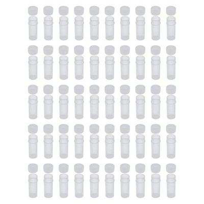 50Pcs 5ml Volume Plastic Small Bottle Vial Storage Container Sample Collection