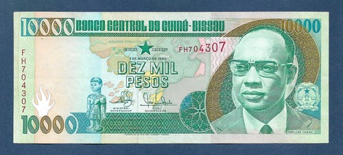 (DN) Guinea Bissau 10000 Pesos 1990 P-15a UNC- - Picture 1 of 2