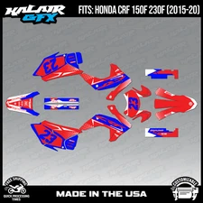 Graphics Kit for HONDA CRF150F CRF230F (2015-2020) Evader-Red-Blue