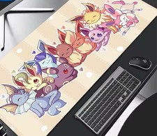 Eevee Evolutions Desk Mat Gamer Gift Mouse Pad Kawaii Home Decor