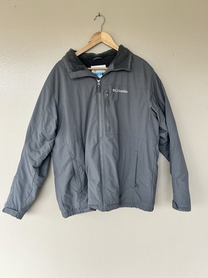 Columbia Northern Utilizer Jacket Men s Gray Water-Resistant Fleece Lined Size L