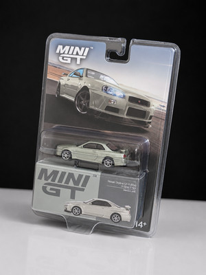 Mini GT TSM Nissan Skyline GT-R (R34) #1003 Blister Modell 1:64 UNGEÖFFNET