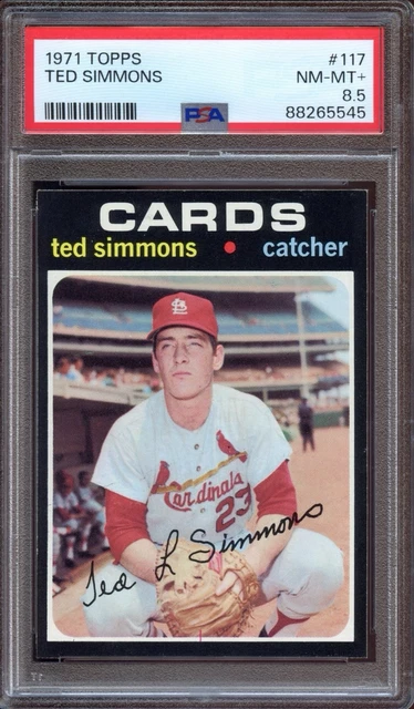 1971 Topps Ted Simmons #117 - HOF Rookie RC - PSA 8.5 NM-MT+