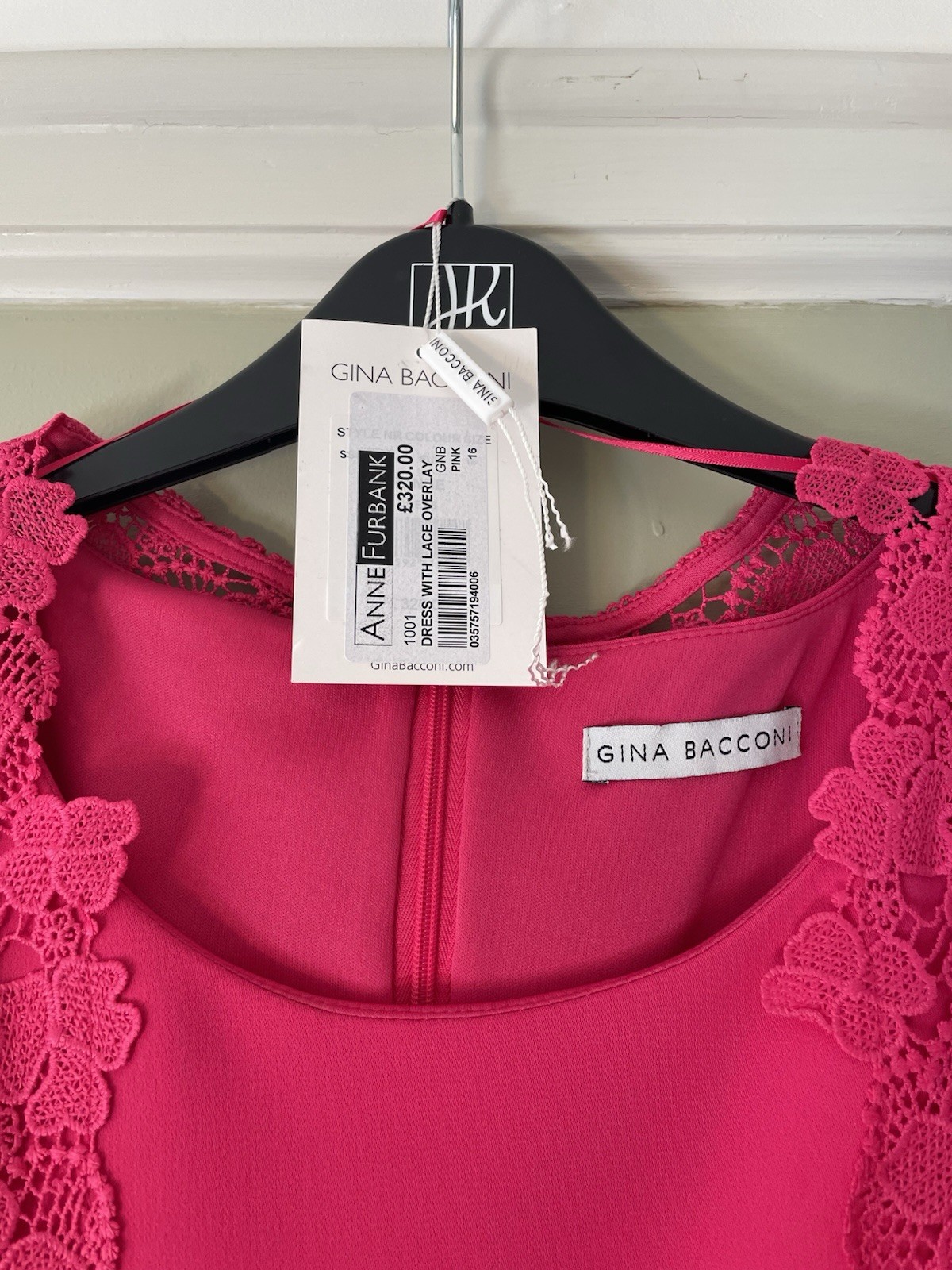 Gina Bacconi Women's Occasional Dress With Lace Overlay Pink Size 16 image 2