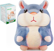 Kids 2-6 Years Talking Hamster Plush, Repeating Fun Voice Toy, Gray