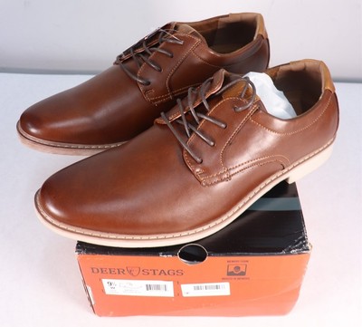 Deer Stags Men's Marco Brown Vega Dress Shoes Size 9.5 W New 