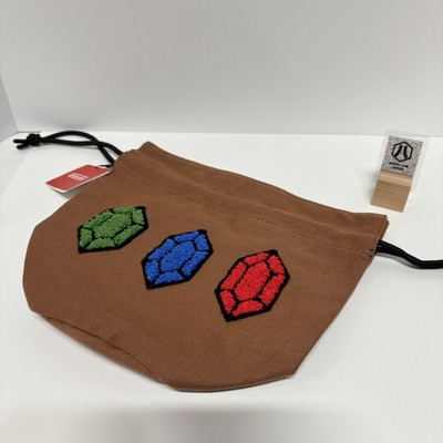 The Legend of Zelda Rupee Embroidery Drawstring Purse Pouch Bag