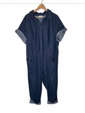 Plus Size Unique Vintage Denim Jumpsuit One Piece 5X/26