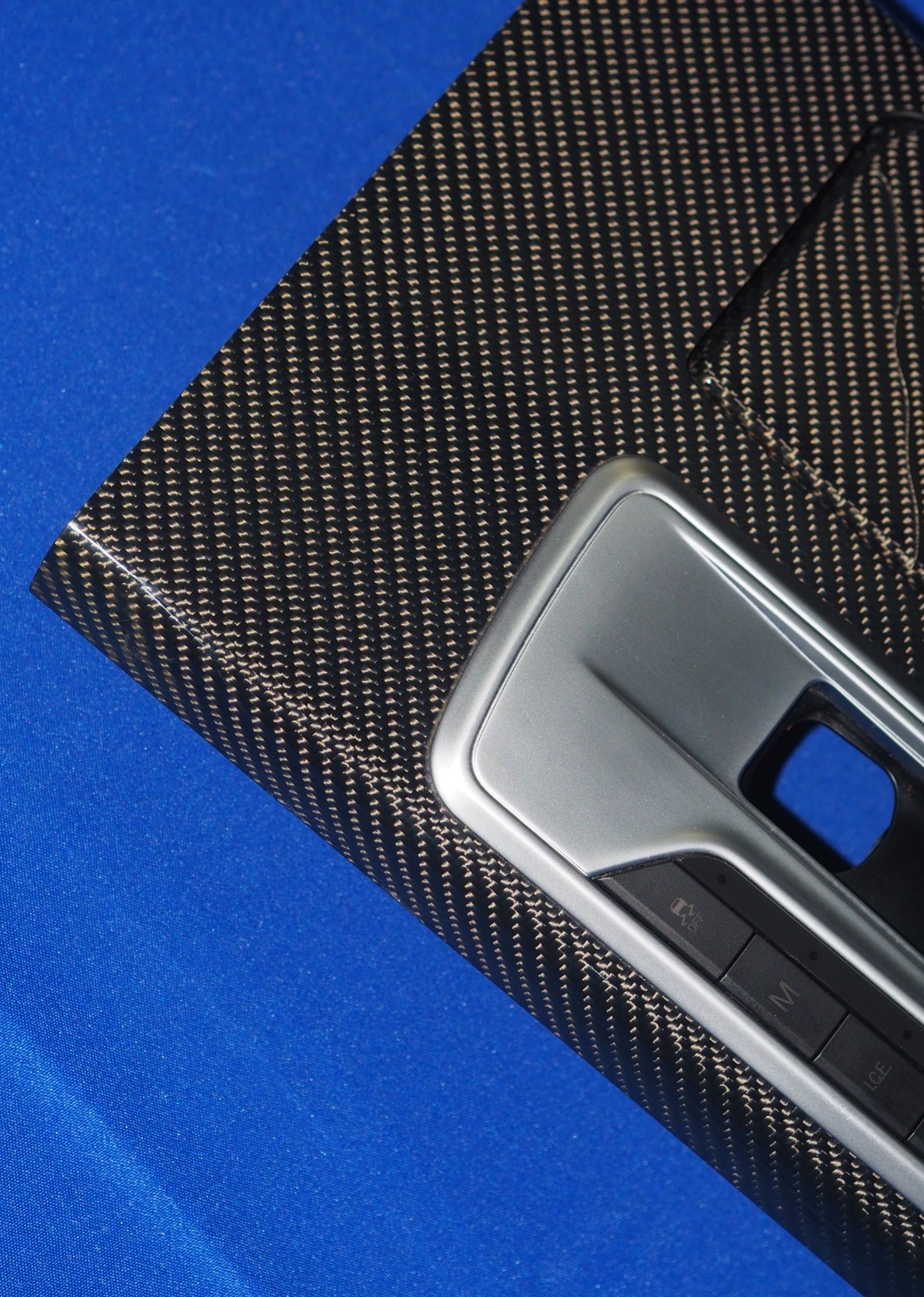 2014-2017 Maserati Ghibli Center Console Shifter Carbon Fiber Trim OEM *Cracks*