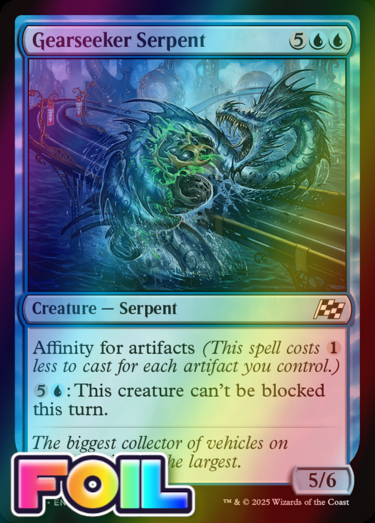 x1 Gearseeker Serpent DFT Aetherdrift MTG 43 FOIL COMMON M/NM 1x