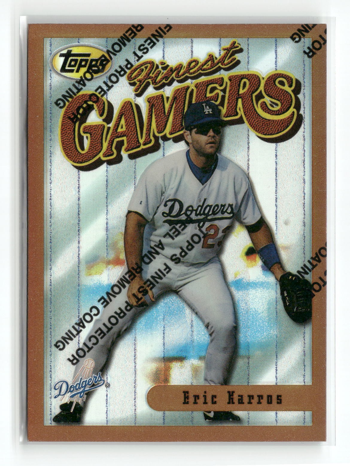 1996 Finest #163 Eric Karros Refractors Los Angeles Dodgers