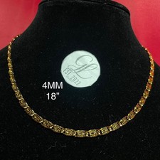 14K Yellow Gold Filled Tarnish-Resist 18  4mm Wide Paper Clip Chain Necklace