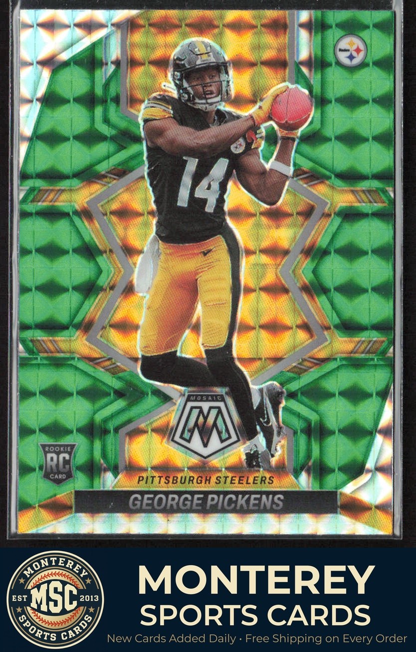 George Pickens 2022 Panini Mosaic Prizm Green RC #318 Pittsburgh Steelers