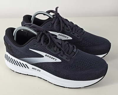 LKNW! - Brooks Womens ARIEL 24 GTS Ebony Black White Walking Sneakers Sz 10.5B