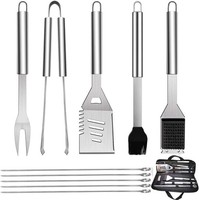 Grillbesteck-Set Edelstahl 10-Teilig Mit Tragetasche FüR Bbq Camping ZubehöR