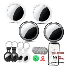 Tracker Tags-4 Pack MFi Certified for Apple Find My iOS Only Air Black White