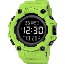 Activa Kadron X Digital Mens Watch - 53mm Green Acw1968-009 New