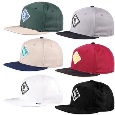 Djinns 6 Panel Snapback Cap Brushed Twill Basecap Baseball Kappe Flat Visor Hat