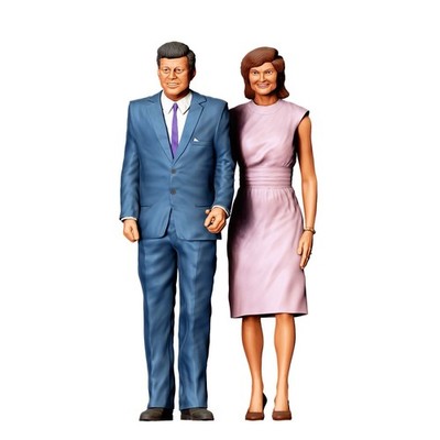 John F Jacqueline Kennedy JFK USA President HO 1:87 Miniatur Figur