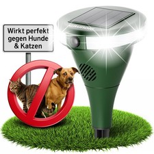 Tiervertreiber Tierschreck Abwehr Ultraschall Hunde Katzen Solar 600mAh *B-Ware*