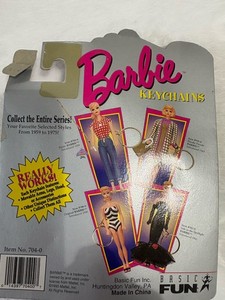 Barbie Keychain Doll Collectible Modern Detachable Keyring Red Blue Blonde Toys