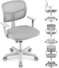 Ergonomic Adjustable Kids Desk Chair with Lumbar Support - Grey
