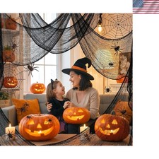 Creepy Black Cloth Halloween Decorations - 5 Pcs 30 72in for Spooky Atmosphere