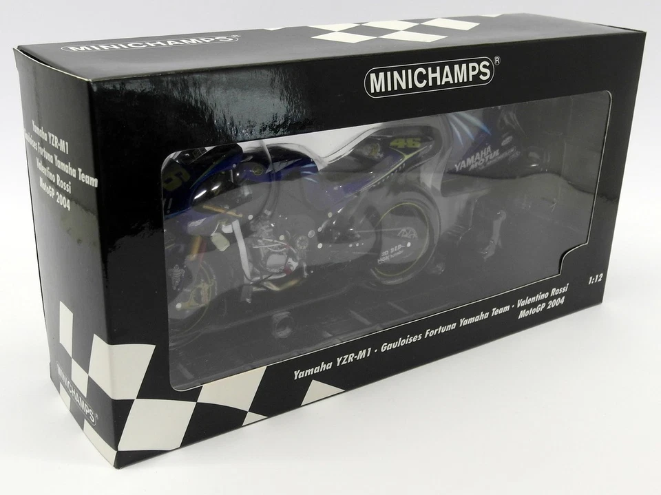 Minichamps 1/12 Scale Diecast 122 043046 Yamaha YZR-M1 Moto GP 2004 Rossi GO!!!! - Image 2 of 4