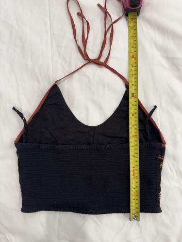 Earthbound Neckholder-Top zum Binden Medium bestickt Boho Festival Hippie gesmokt Y2K - Bild 5 von 5
