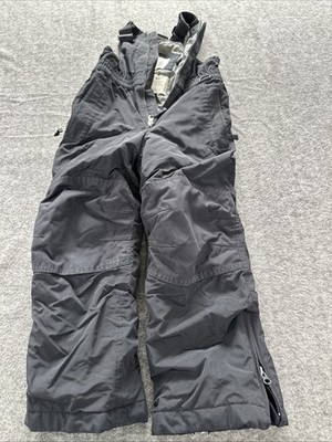 Lands' End Kids Black Nylon Insulated Grow-A-Longs Ski Snow Bib Size 5