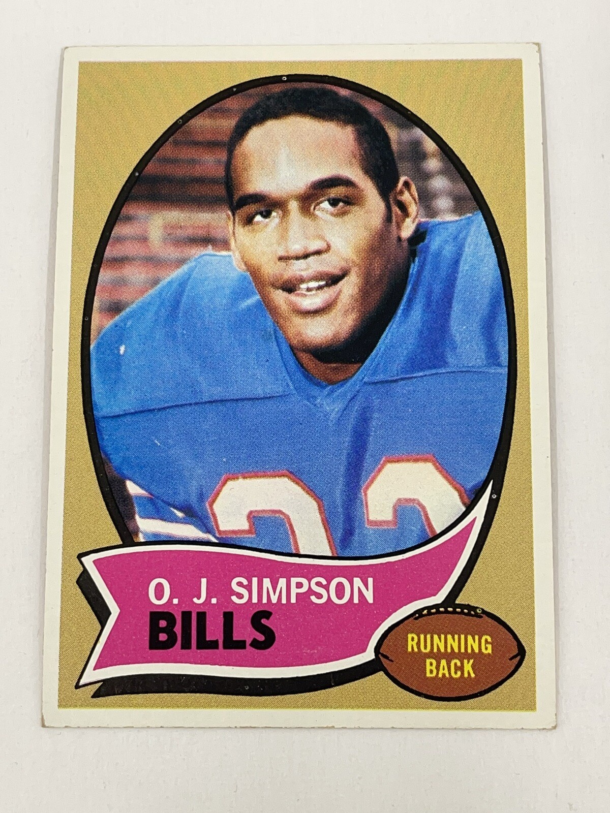 1970 Topps #90 O.J. Simpson Rookie Card Clean Buffalo Bills Previous Psa 6