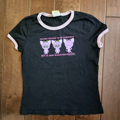 Vintage Jim Benton Women's Junior ''I'm Not Trying To Be Fabulous'' Shirt Size XL