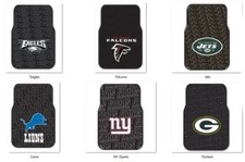 NFL Car Truck Front Rubber Floor Mats Set by NorthWest -Select- Team Below