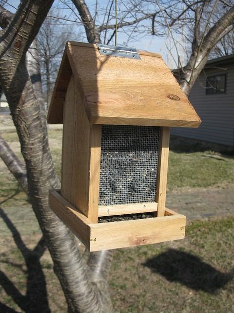 Cedar Works Birds Eye View All Seed Silo Bird Feeder Brown For